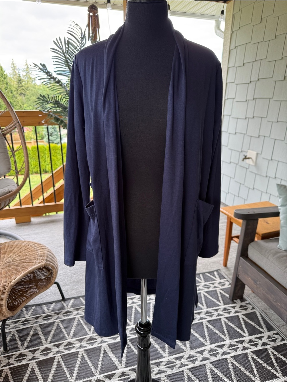Eileen Fisher | Navy Open Cardigan